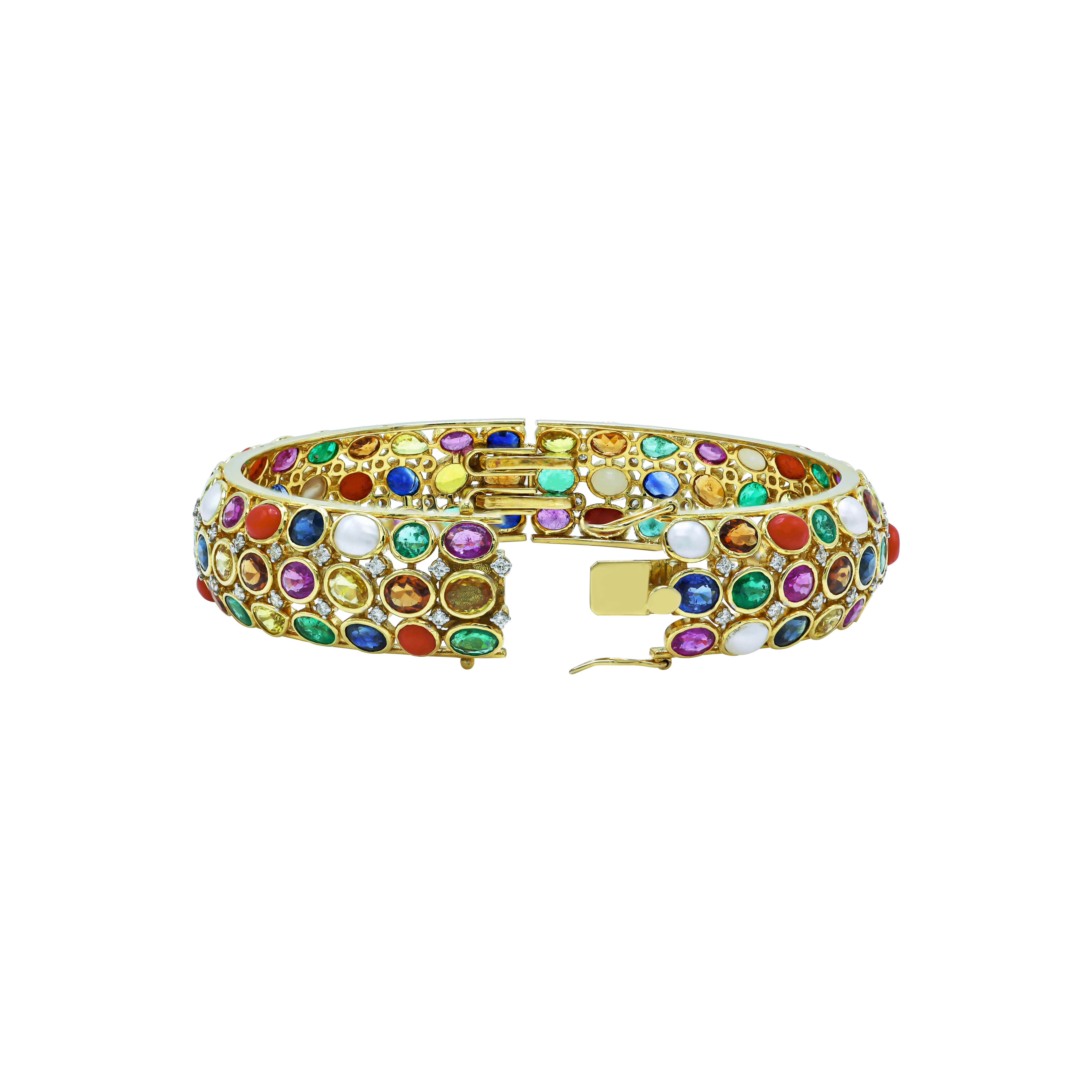 Bangle with Vibrant Navratana Stones